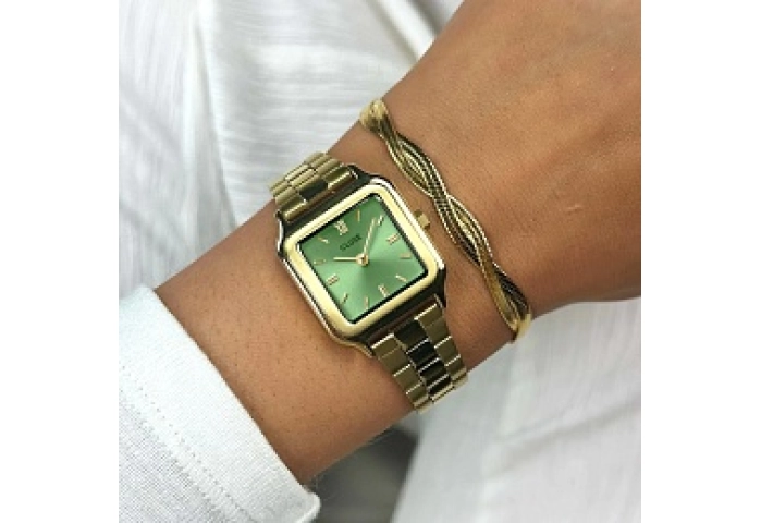 Gracieuse Petite Watch Steel, Light Green, Gold Co