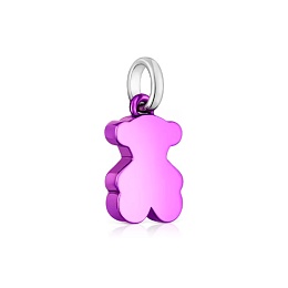 LILAC S.STEEL/SILVER PENDANT BEAR 12MM