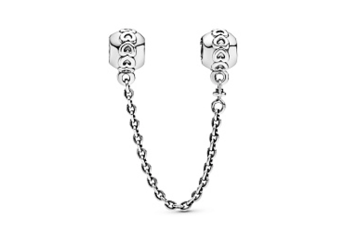 Hearts silver safety chain