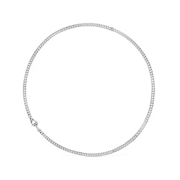 SILVER CHOKER 42CM