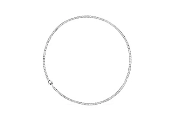 SILVER CHOKER 42CM