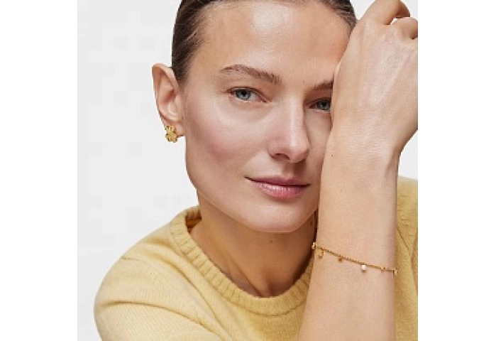 SILVER GOLD PLATED BRACELET GEMS PEARLS