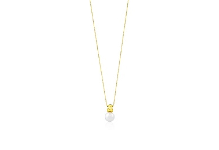 18KT GOLD CHOKER CULTURED PEARL CHAIN