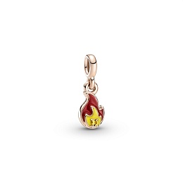 Fire 14k rose gold-plated mini danglewith blazing yellow /789690C01
