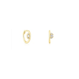 18KT GOLD EARRINGS 0.09CT H/SI DIAMOND