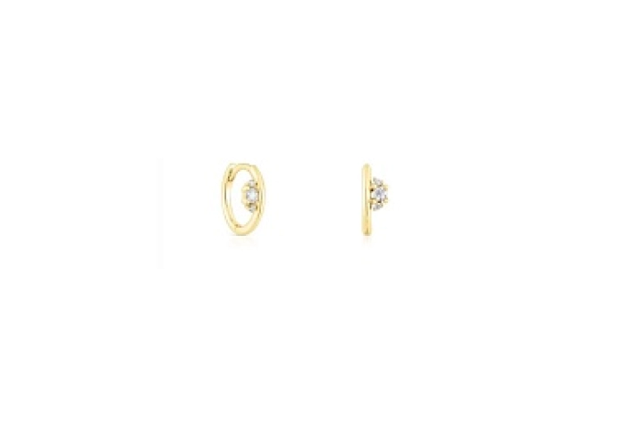 18KT GOLD EARRINGS 0.09CT H/SI DIAMOND
