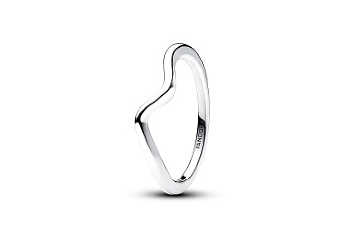 Wave sterling silver ring