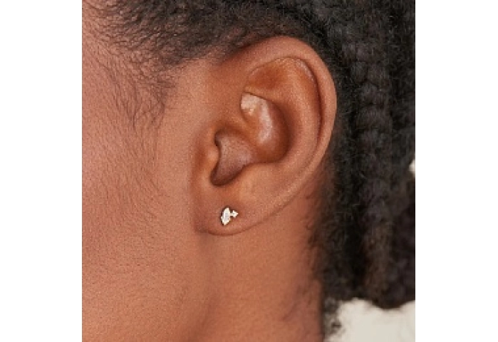 SPARKLE EMBLEM STUD EARRINGS
