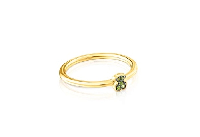 SILVER GOLDPLATED RING RUTHENIU GEMS N12