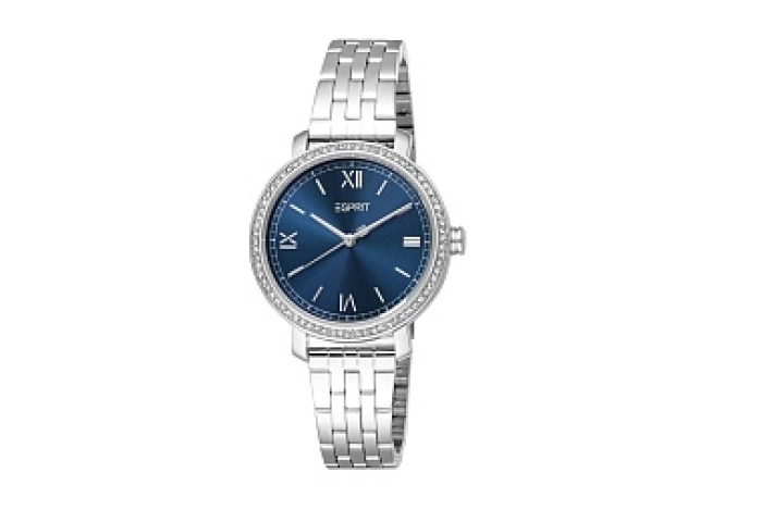 ESPRIT Women Watch, Silver Color Case, Dark Blue D