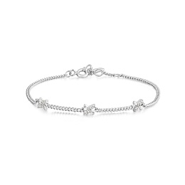 Silver Cross Station Bracelet