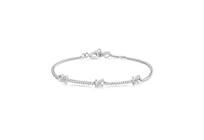 Silver Cross Station Bracelet