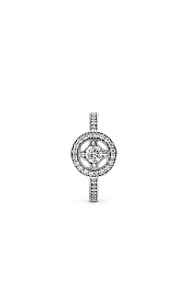 Silver ring with clear cubic zirconia/Серебряное кольцо с чистым кубическим цирконием