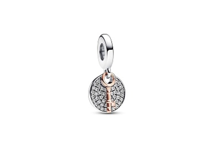 Key sterling silver and 14k rose gold-plated doubl