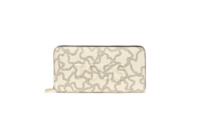 PVC.PU.COT,WALLET M.K ICON BEIGE-MULTI