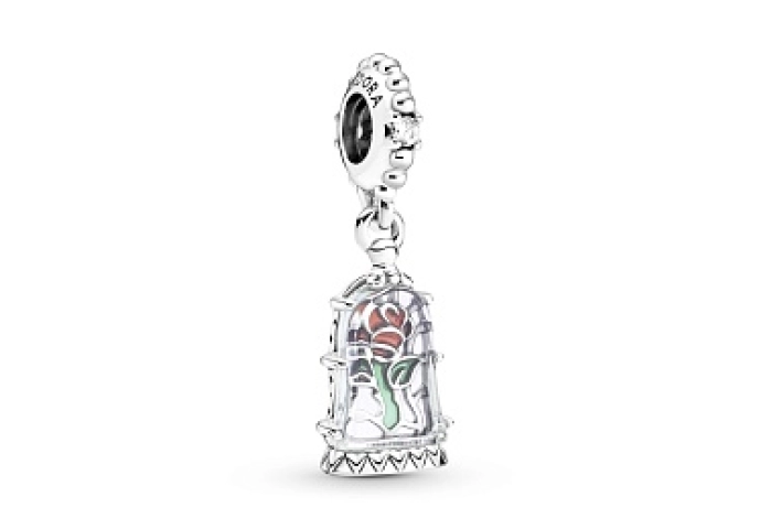 Disney Beauty and The Beast rose sterling silver d