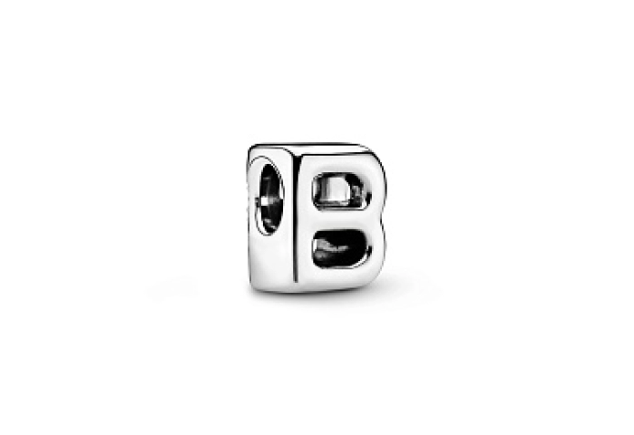 Letter B silver charm