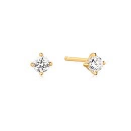 Gold Solitaire Studs