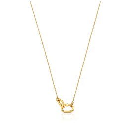 18KT GOLD CHOKER  DOUBLE OVAL CLASP