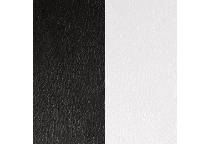 25 MM BLACK/ WHITE LEATHER BAND