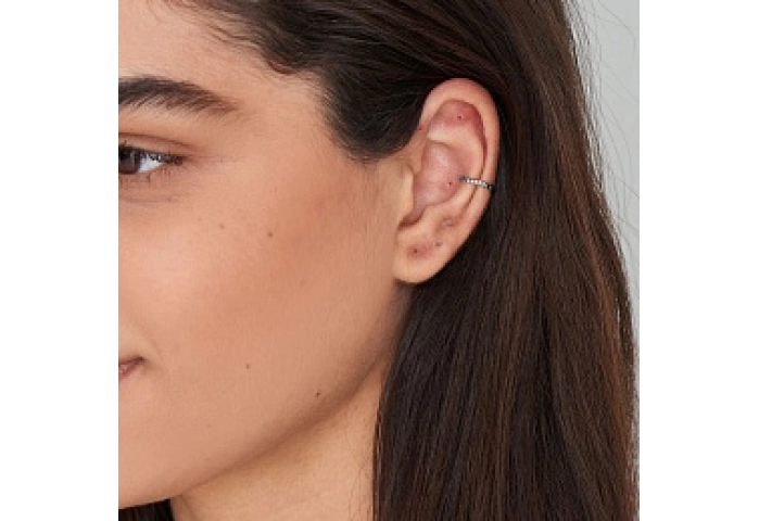 SILVER ROPE EAR CUFF