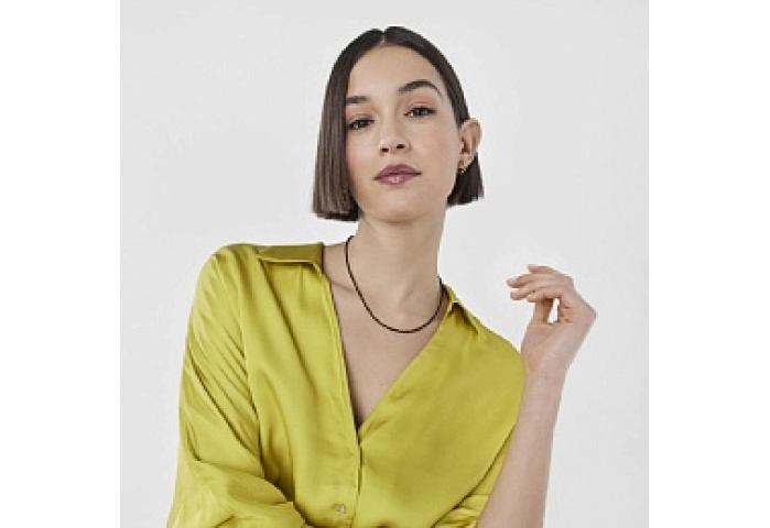 SILVER CHOKER GOLD PLATED ONYX 43CM
