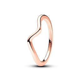 Wave 14k rose gold-plated ring