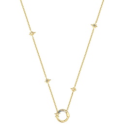 Gold Star Chain Charm Connector Necklace