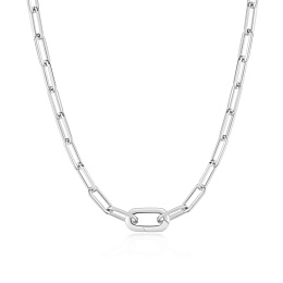 Silver Linked Chunky Chain Necklace