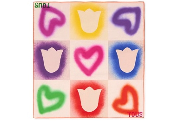 POL,120X120 T MOTIFS TULIP STENCIL ORANG