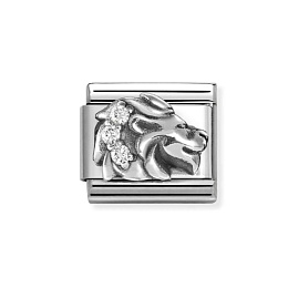 Composable Classic ZODIACO RELIEF acciaio, Leone