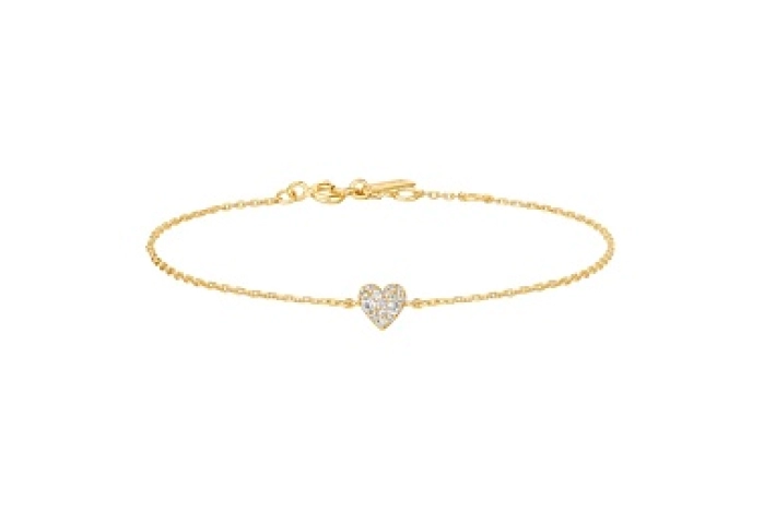 Gold Sweetheart Pavé Bracelet