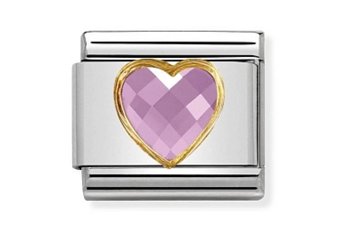 Composable Classic ZIRCONI SFACCETTATI CUORE accia