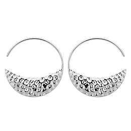 LOOP EARRINGS SILVER 925 RHODIUM PLATED