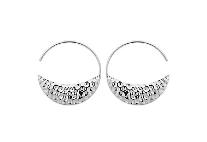 LOOP EARRINGS SILVER 925 RHODIUM PLATED