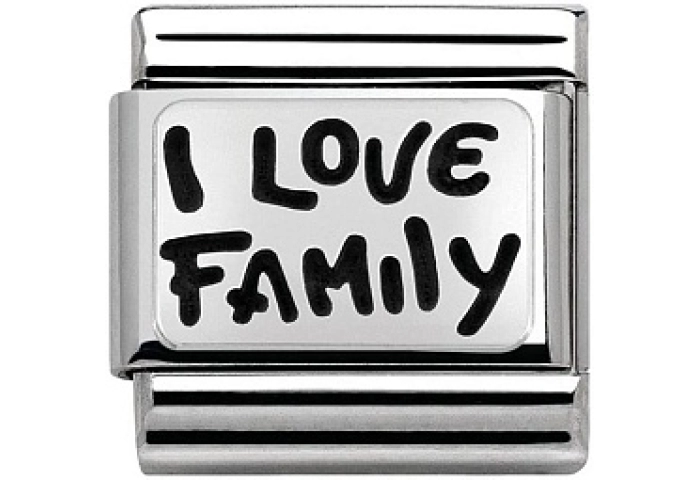 Composable Classic PLACCHE OSSIDATE acciaio  I LOV