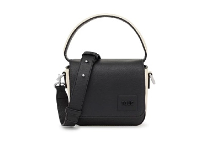 PU.CO,HANDBAG S T AMANDA BLACK-BEIGE