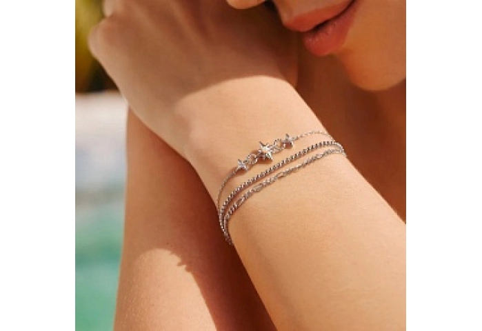 Silver Beaded Bracelet