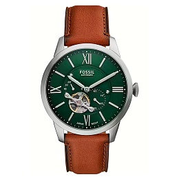 AUTOMATIC WATCH 21 JWL SS LEATHER STRAP