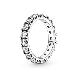 Sterling silver ring with clear cubic zirconia/Серебряное кольцо с чистым кубическим цирконием
