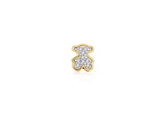 SILVER GOLD PLATED PENDANT 0,04CT GH/SI