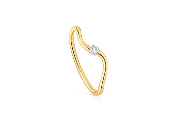 18KT GOLD SOLITAIRE 0.03CT H/SI DIAM