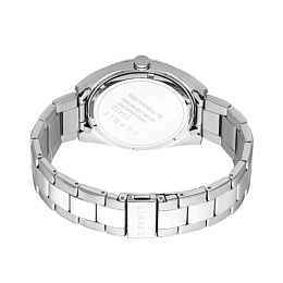 ESPRIT Men Watch, Silver Color Case, Silver Dial, Stainless Steel Metal Bracelet, 3 Hands Date, 10 A