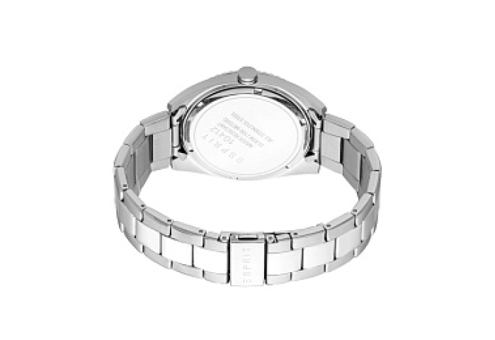 ESPRIT Men Watch, Silver Color Case, Silver Dial, Stainless Steel Metal Bracelet, 3 Hands Date, 10 A