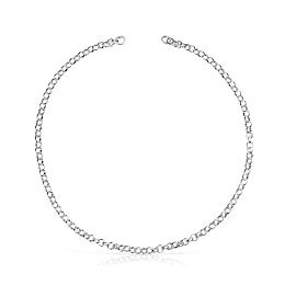 SILVER CHOKER 42CM